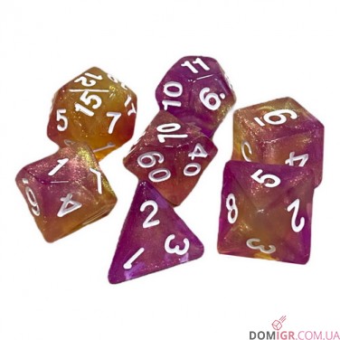 Набор кубиков - Double Color Glitter 7 Dice Set (в ассортименте)